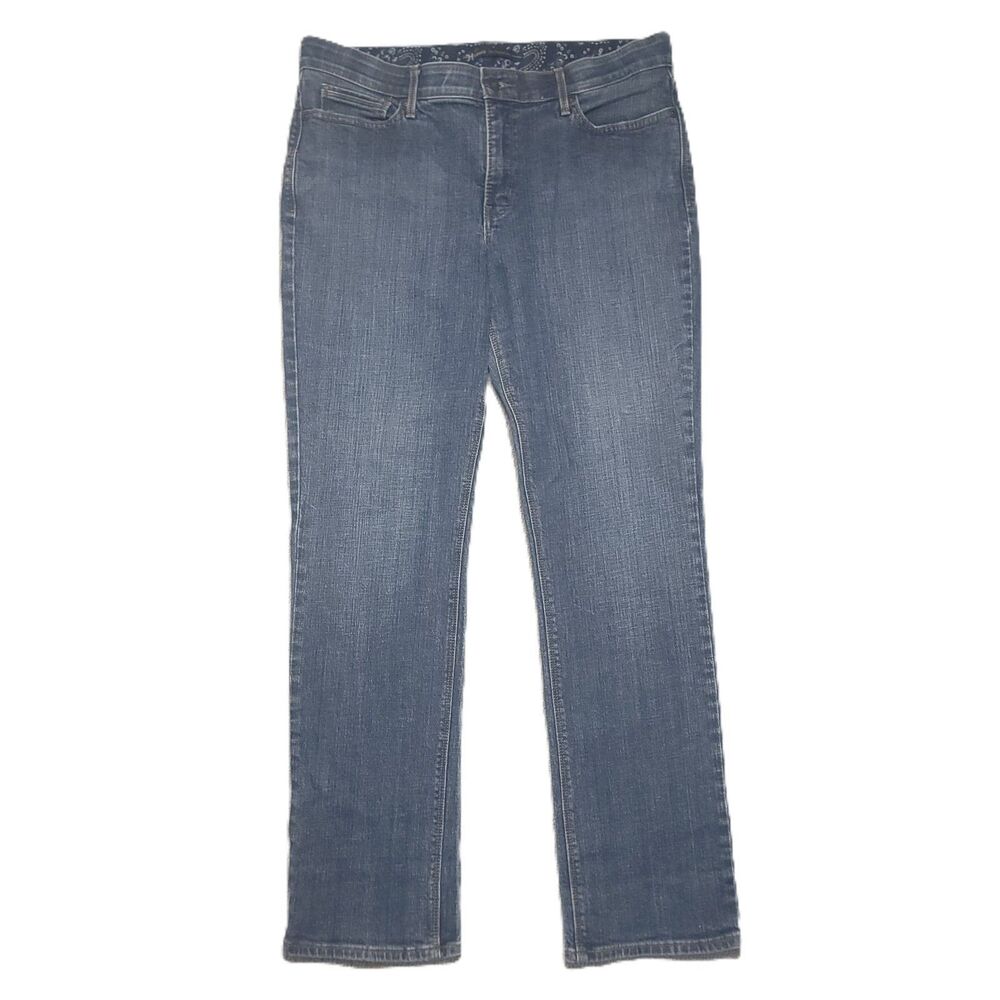 Levi's 525 Perfect Waist Straight Leg Jeans Womens 14 Stretch Blue Denim Pants